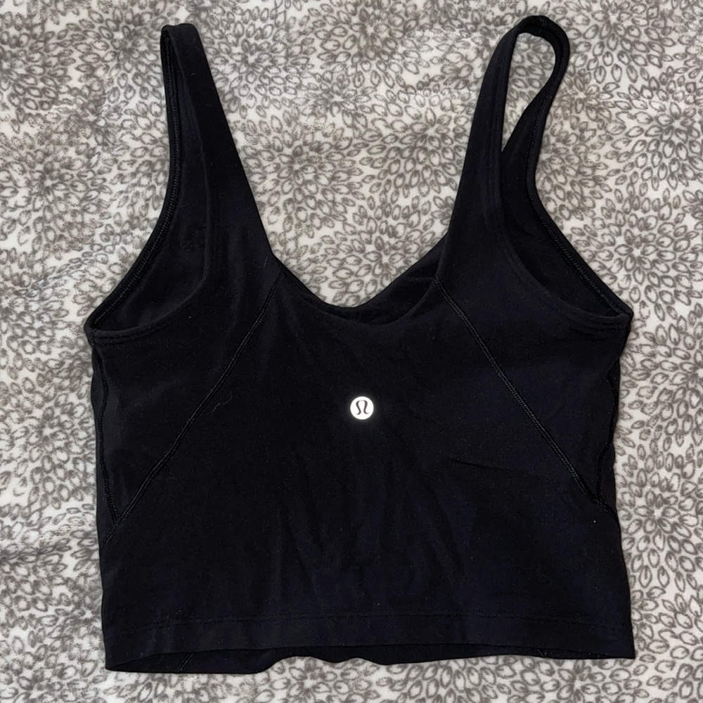 Black Lulu lemon align cropped tank top